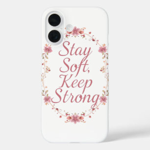 Coque Pour iPhone 16 Citation Féminine Inspirante de Force