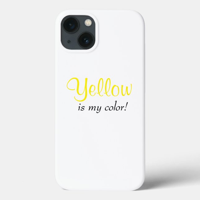 Coques Case-Mate iPhone Citation Fille Jaune est ma couleur  (Verso)