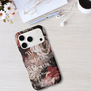 Coque iPhone 16 Pro Citation Florale Baroque Vintage Moderne Élégante