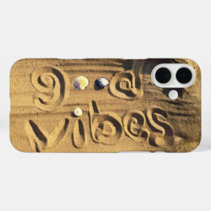 Coques iPhone 16 Plus Citation Good Vibes Dessinée À La Main Dans La Pho