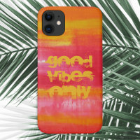 Citation "Good Vibes uniquement" Rose Rouge Jaune 