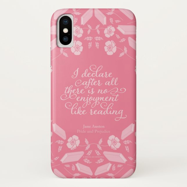 Coques Case-Mate iPhone Citation livresque florale de Jane Austen de (Dos)