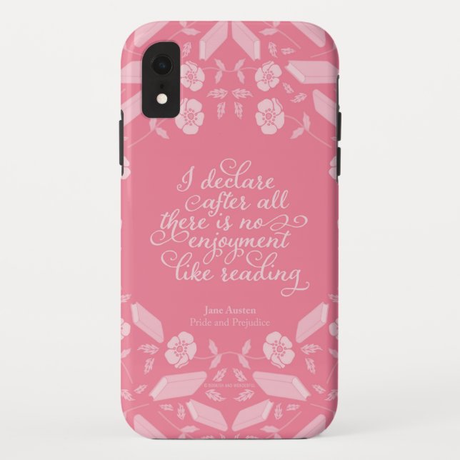 Coques Case-Mate iPhone Citation livresque florale de Jane Austen de (Dos)