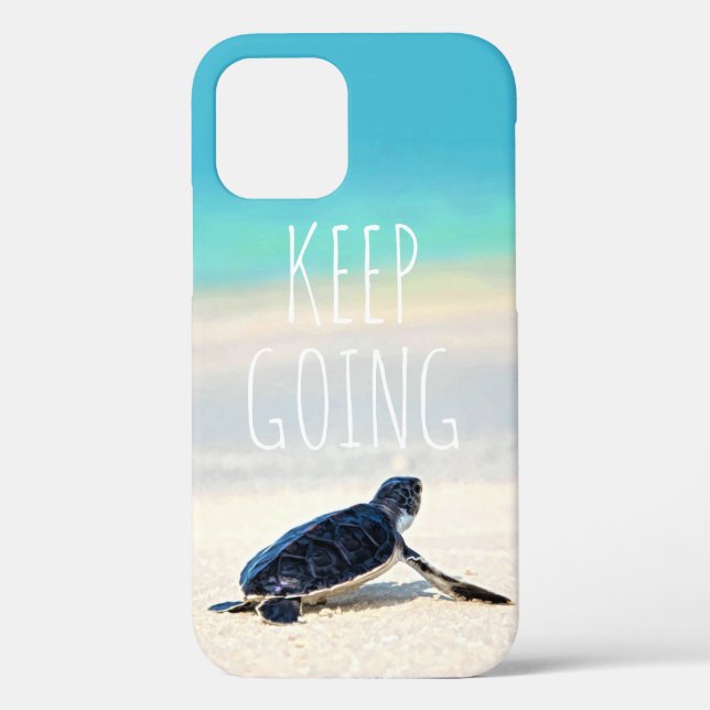 Coques Case-Mate iPhone Citation Motivante Continue Tortue Plage Étui-Ma (Verso)