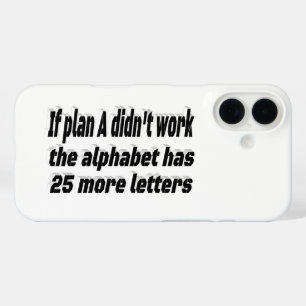 Coque Pour iPhone 16 Citation motivante Plan A