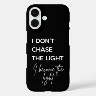 Coque Pour iPhone 16 Citation Motivante sur Fond Noir