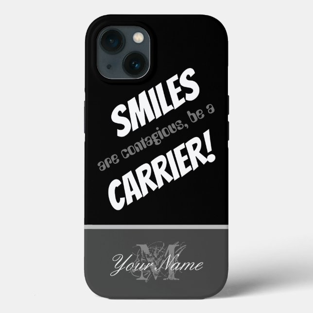 Coques Case-Mate iPhone Citation motivationnelle : Porte-sourire ! (Verso)
