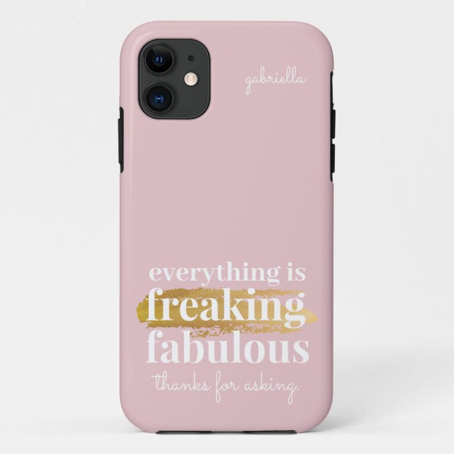 Coques Case-Mate iPhone Citation sarcastique rose (Dos)