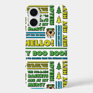 Coque Pour iPhone 16 Citations de pique-nique de Yogi Bear et Motif d'e