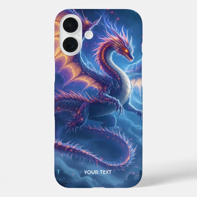Coques Case-Mate iPhone Cité fantastique du dragon bleu mignon (Verso)