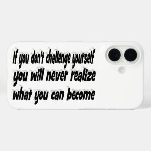 Coque Pour iPhone 16 Citez-vous un défi Citation motivationnelle