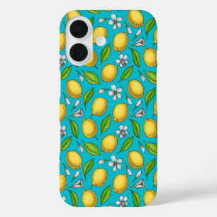 Coque Pour iPhone 16 Citron bleu