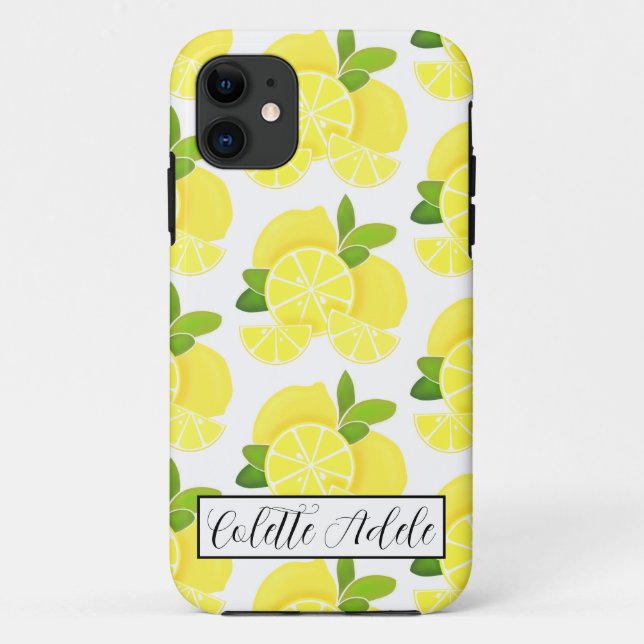 Coques Case-Mate iPhone Citron citron tranches de citron fruits tropicaux  (Dos)
