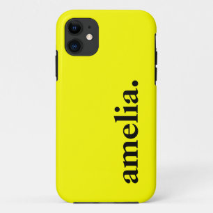 Case-Mate iPhone Case Citron jaune uni couleur Nom élégant