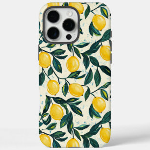 Coque iPhone 16 Pro Max Citron jaune vif à motif