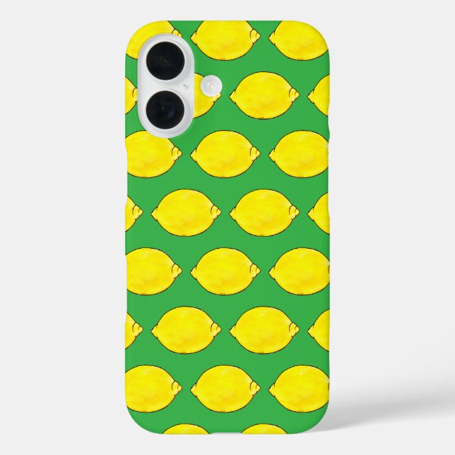 Coques Case-Mate iPhone citron vert aquarelle (Verso)