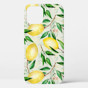 Case-Mate iPhone Case citrons aquarelle, motif de fruits sans soudure.