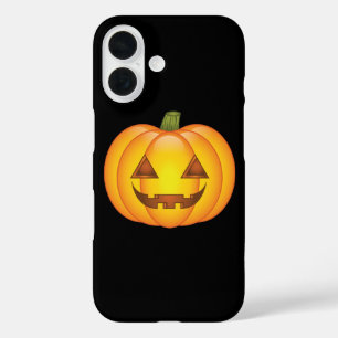 Coques iPhone 16 Citrouille de Halloween de dessin animé mignon Jac