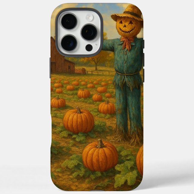 Coques Case-Mate iPhone citrouille de l'automne patch & scarewcrow (Verso)