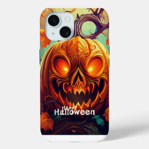 Coque Case-Mate iPhone Citrouille d'Halloween aux Yeux Brûlants Art