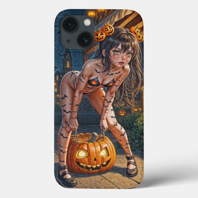 Coques Case-Mate iPhone Citrouille et chauve-souris d'Halloween Monstre Fi (Verso)