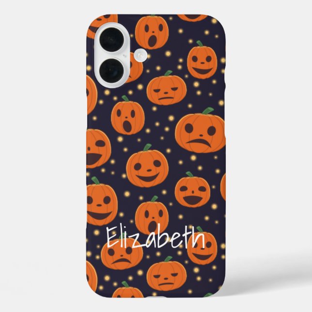Coques Case-Mate iPhone Citrouille Halloween Motif Jack-o'-lantern Custom  (Verso)