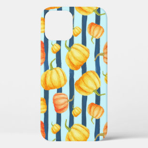 Case-Mate iPhone Case Citrouille orange : décor à rayures aquarelles.
