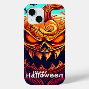 Coque Case-Mate iPhone Citrouille sinistre Chauve-souris Halloween Art