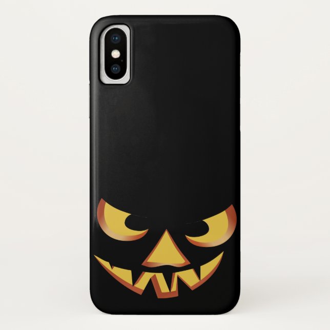 Coques Case-Mate iPhone Citrouille visage 3 pour Halloween (Dos)