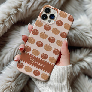 Coque Case-Mate iPhone Citrouilles d'automne marron et orange neutres