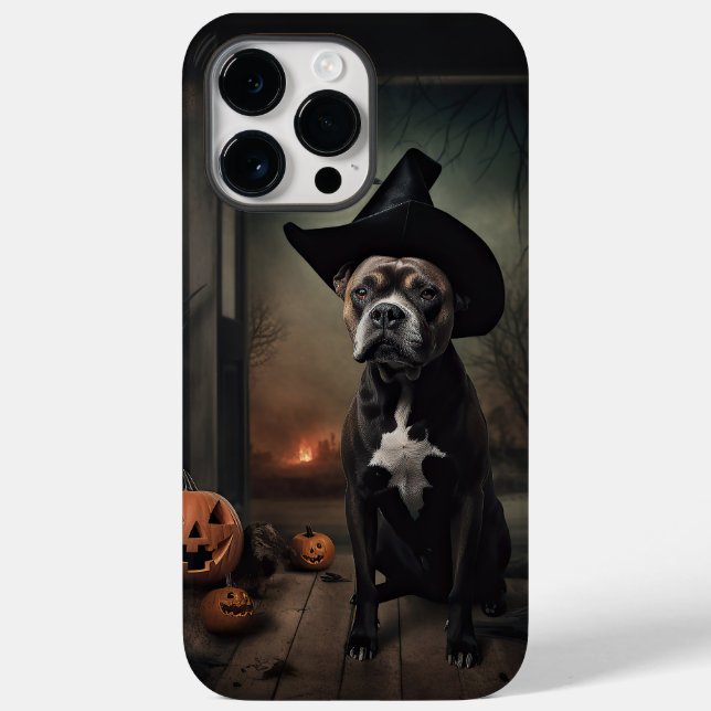 Coques Case-Mate iPhone Citrouilles de terrieur de Staffordshire Halloween (Verso)