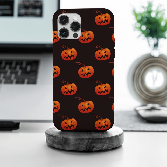 Coques Case-Mate iPhone Citrouilles d'Halloween, Citrouilles Orange Trick  (Créateur téléchargé)