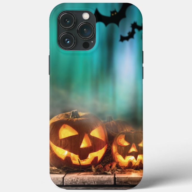 Coques Case-Mate iPhone Citrouilles d'Halloween et chauves-souris (Verso)