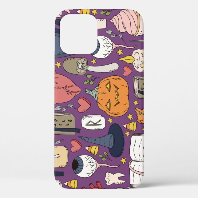 Coques Case-Mate iPhone Citrouilles d'Halloween, motif sans couture de sor (Verso)