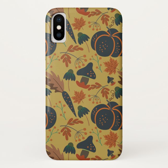 Coques Case-Mate iPhone Citrouilles et carottes motif sans soudure (Dos)