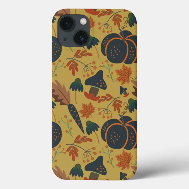 Coques Case-Mate iPhone Citrouilles et carottes motif sans soudure (Verso)