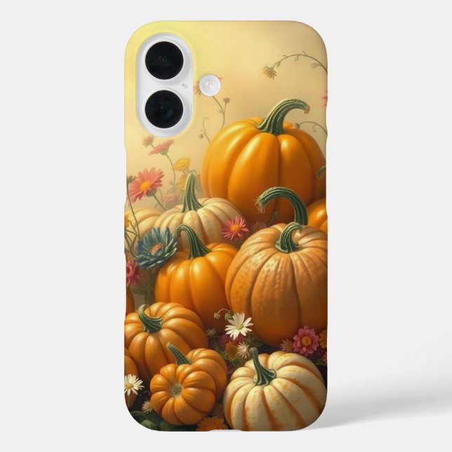 Coques Case-Mate iPhone Citrouilles Florales Douces (Verso)