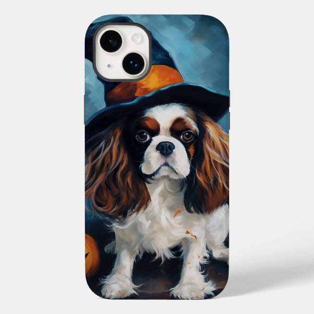 Coques Case-Mate iPhone Citrouilles Halloween Cavalier King effrayantes  (Verso)