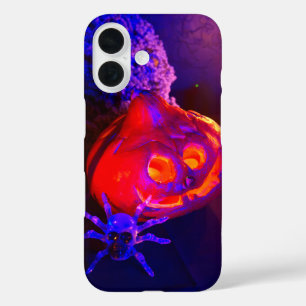 Coque Pour iPhone 16 Citrouilles Halloween néon