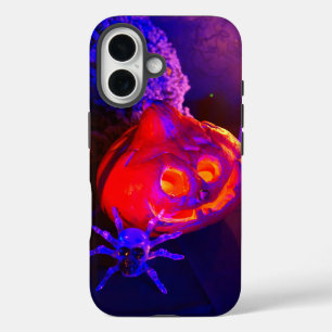 Coque Pour iPhone 16 Citrouilles néon