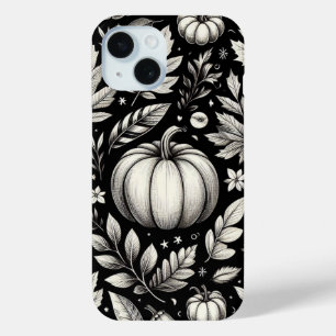 Coque Case-Mate iPhone Citrouilles noires et blanches