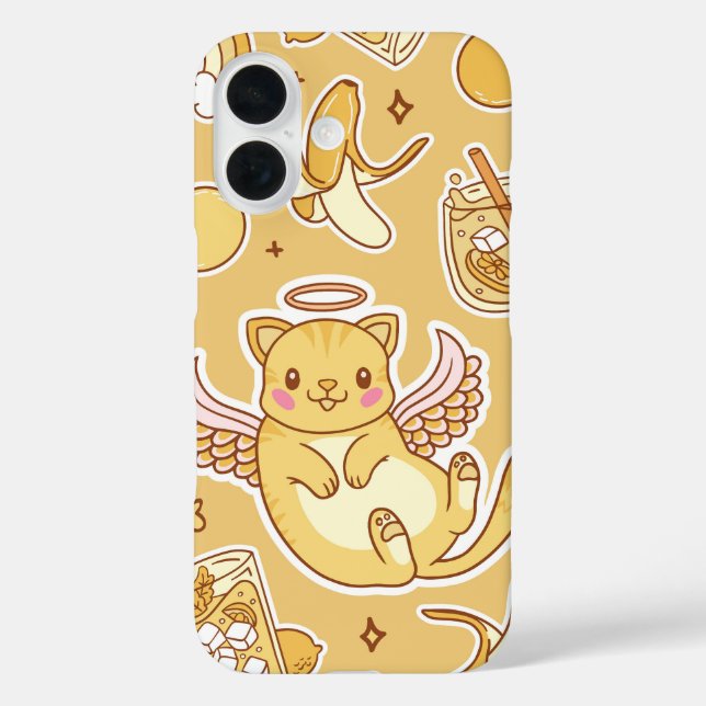Coques Case-Mate iPhone Citrus Angel Kitty Sweet Lemon (Verso)