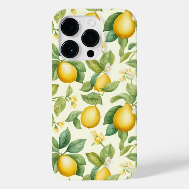 Coques Case-Mate iPhone Citrus aux fleurs de citron méditerranéen (Verso)