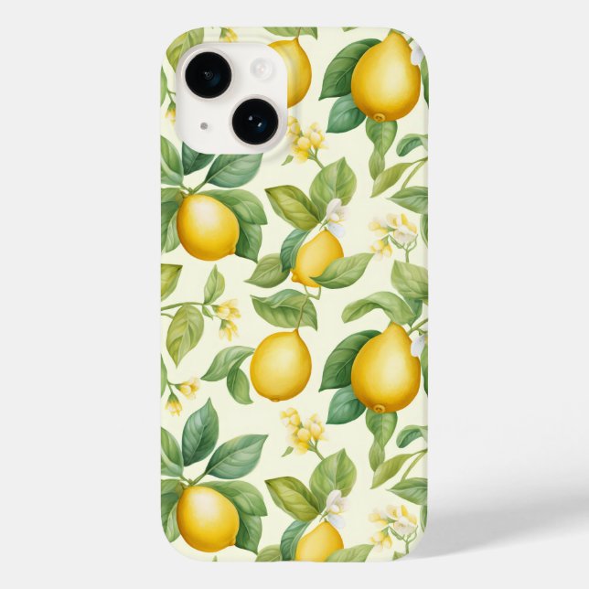 Coques Case-Mate iPhone Citrus aux fleurs de citron méditerranéen (Verso)