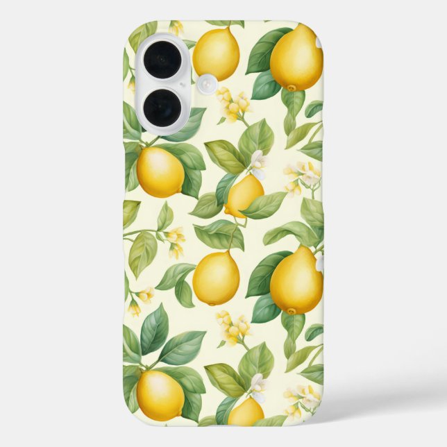 Coques Case-Mate iPhone Citrus aux fleurs de citron méditerranéen (Verso)