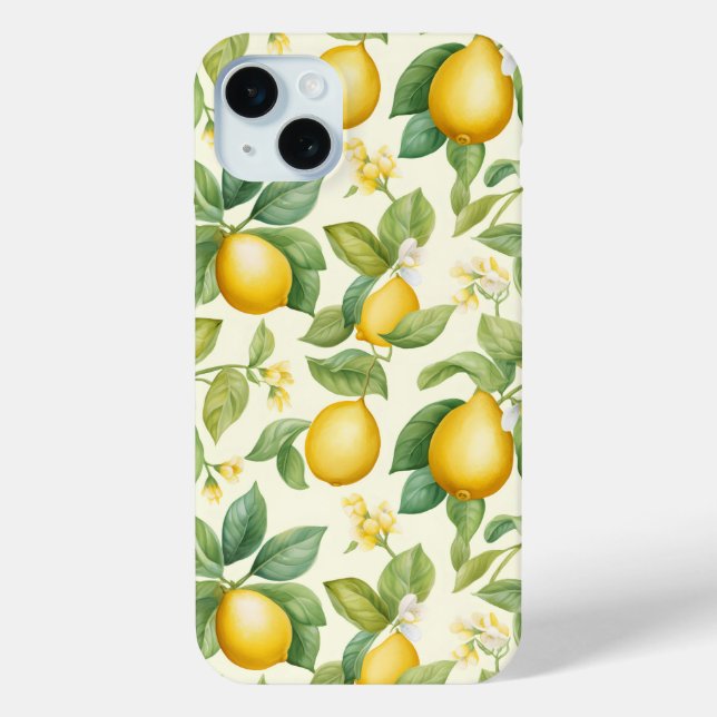 Coques Case-Mate iPhone Citrus aux fleurs de citron méditerranéen (Verso)