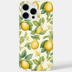 Coque iPhone 16 Pro Max Citrus aux fleurs de citron méditerranéen