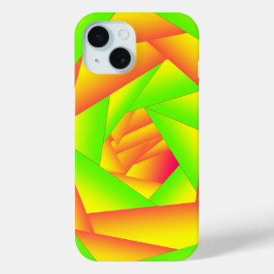 Coque Case-Mate iPhone Citrus vert orange jaune ombre abstrait Conception