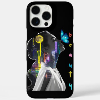 Coque iPhone 16 Pro Max Cityscape Beauté femme, jour femme