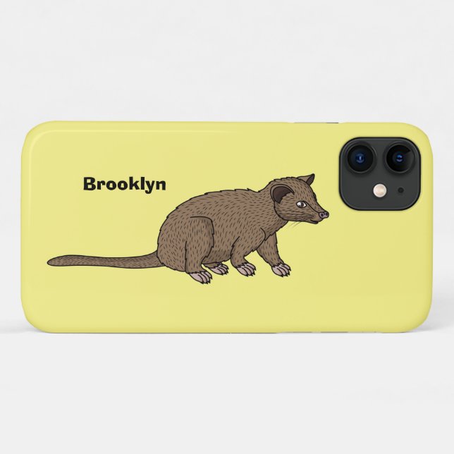 Coques Case-Mate iPhone Civet de mûte luwak, dessin animé (Dos (Horizontal))